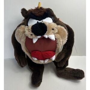 Vintage 90s Looney Tunes Taz Tasmanian Devil Plush 17" Ace Novelty‎ Tag Stuffed
